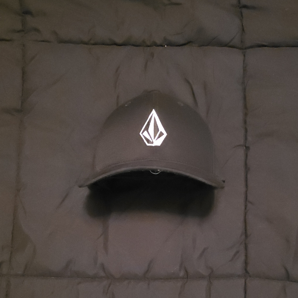 Black Flexfit Cap with White Logo